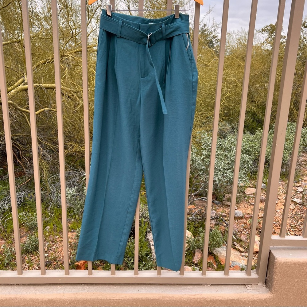 A New Day (Target Brand) NWT Womens Dress Pants W Belt Size 6 Color Teal